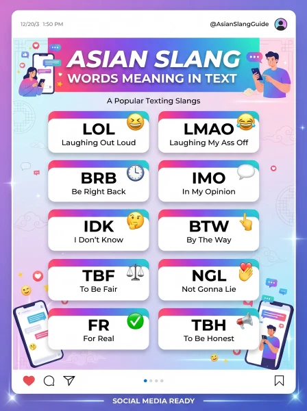Asian Slang Words Meaning