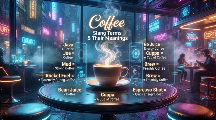Coffee slang terms meaning