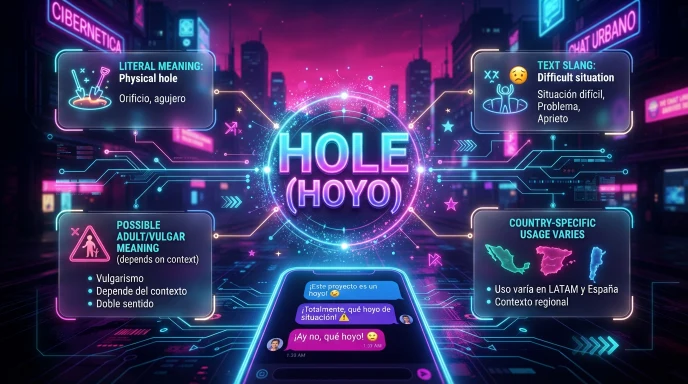 hole in spanish slang meaning in text