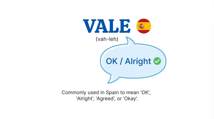 Vale Meaning in Spanish