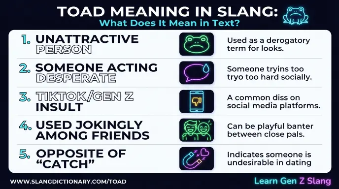Toad Meaning in Slang: What Does Toad Mean in Text? 